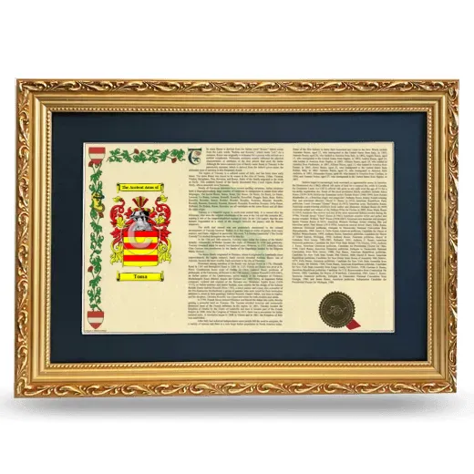 Toma Deluxe Armorial Landscape Framed - Gold