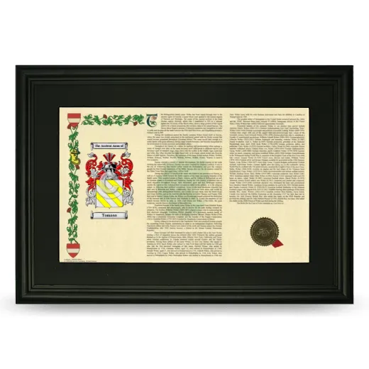 Tomaso Deluxe Armorial Landscape Framed- Black