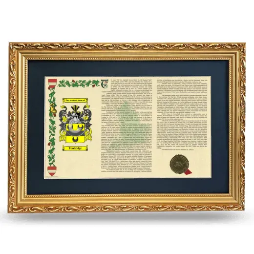 Tonbridge Deluxe Armorial Landscape Framed - Gold