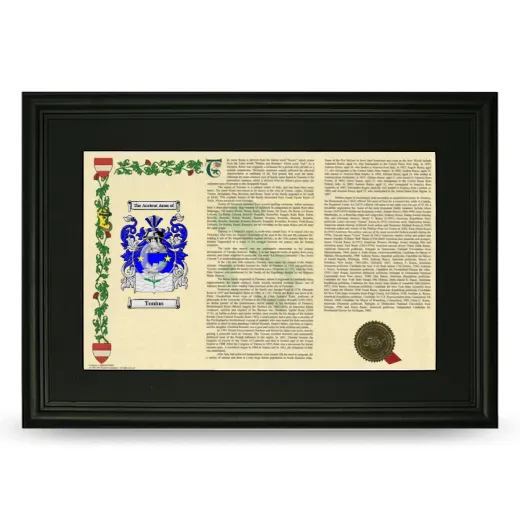 Tonino Deluxe Armorial Landscape Framed- Black