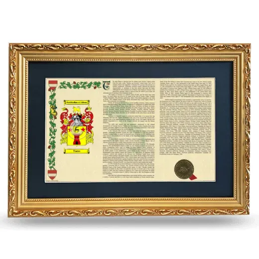Torre Deluxe Armorial Landscape Framed - Gold