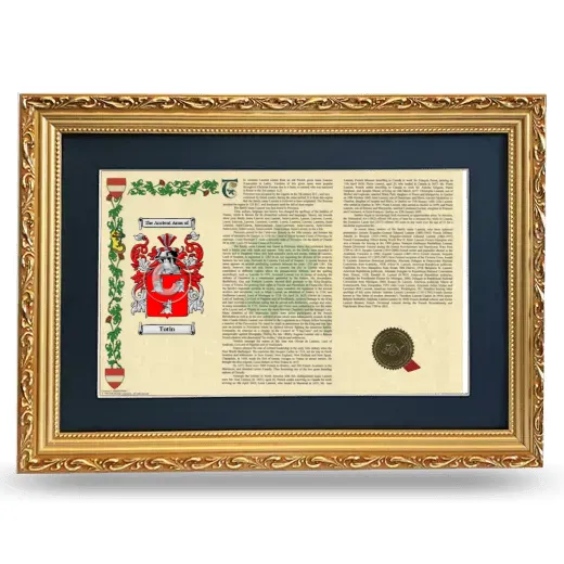 Totin Deluxe Armorial Landscape Framed - Gold