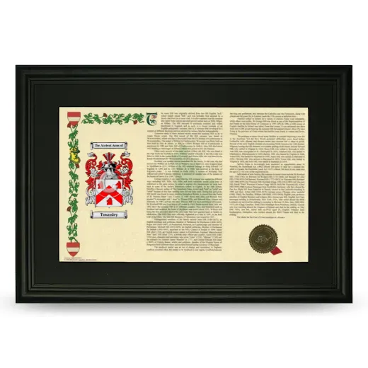 Townsley Deluxe Armorial Landscape Framed- Black