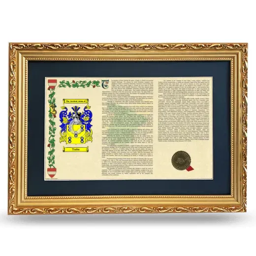 Traba Deluxe Armorial Landscape Framed - Gold