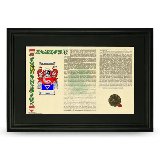 Trage Deluxe Armorial Landscape Framed- Black