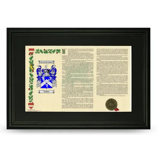 Trahan Deluxe Armorial Landscape Framed- Black