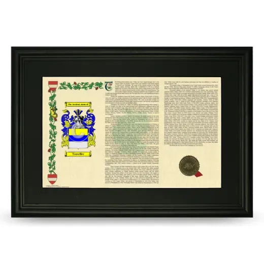 Traveller Deluxe Armorial Landscape Framed- Black