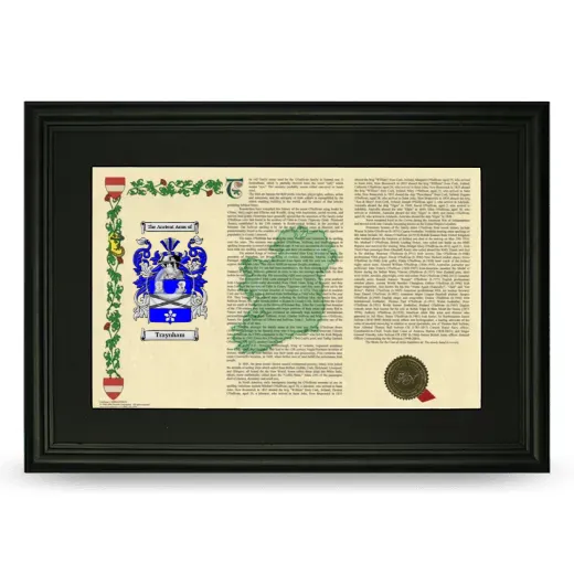 Traynham Deluxe Armorial Landscape Framed- Black