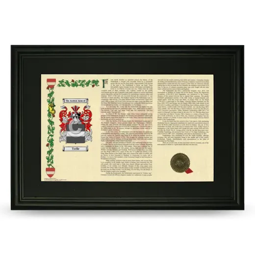 Trelle Deluxe Armorial Landscape Framed- Black