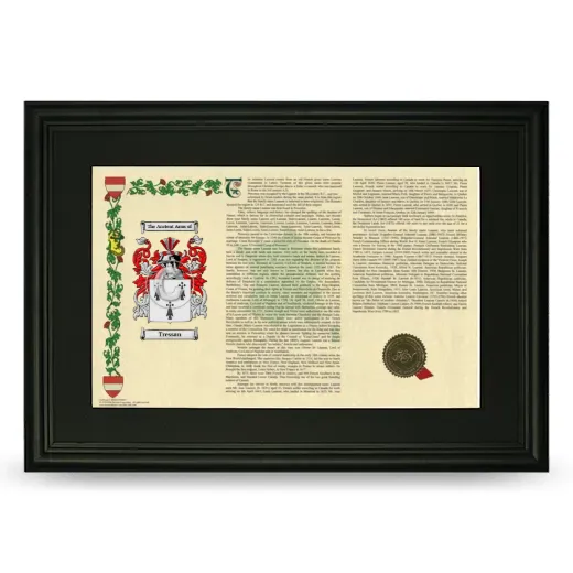 Tressan Deluxe Armorial Landscape Framed- Black