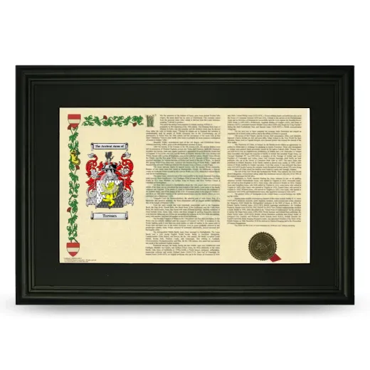 Trevors Deluxe Armorial Landscape Framed- Black