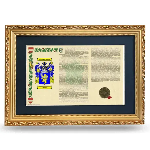 Trickett Deluxe Armorial Landscape Framed - Gold