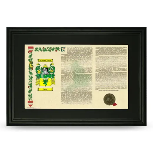 Trigg Deluxe Armorial Landscape Framed- Black