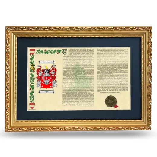 Tryst Deluxe Armorial Landscape Framed - Gold