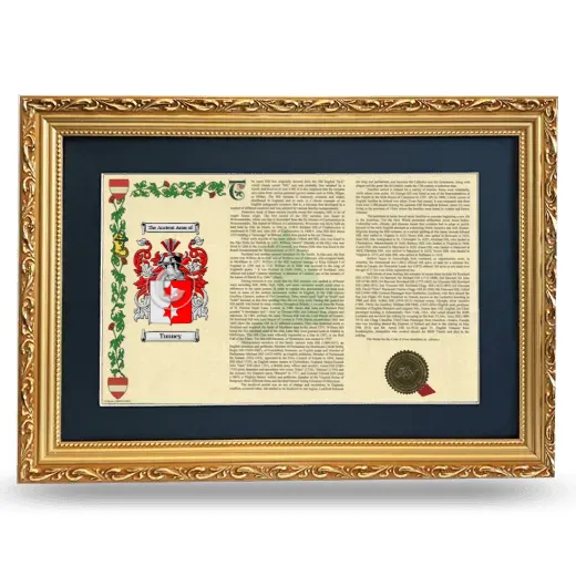 Tunney Deluxe Armorial Landscape Framed - Gold