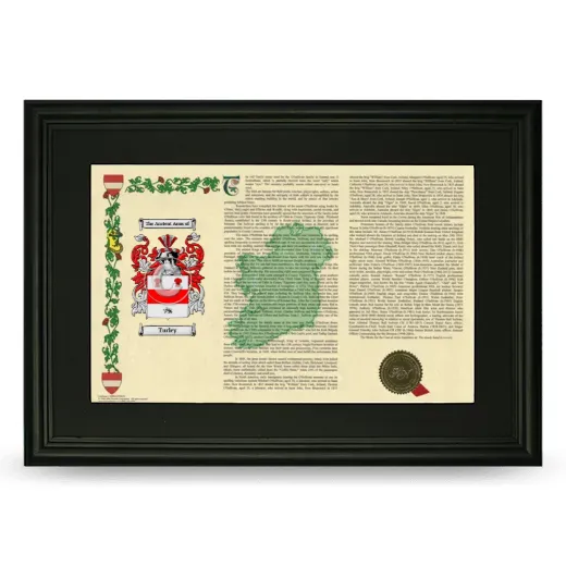 Turley Deluxe Armorial Landscape Framed- Black