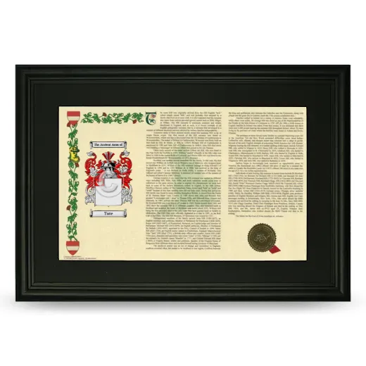 Tute Deluxe Armorial Landscape Framed- Black
