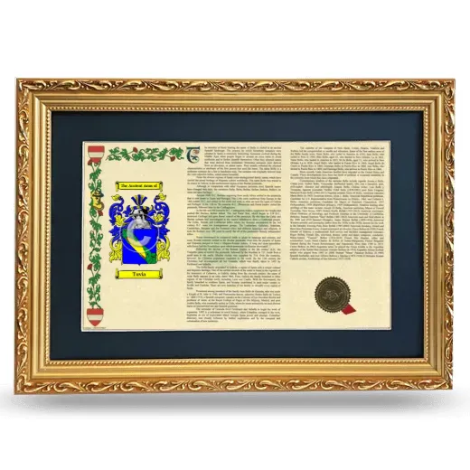 Tuvia Deluxe Armorial Landscape Framed - Gold