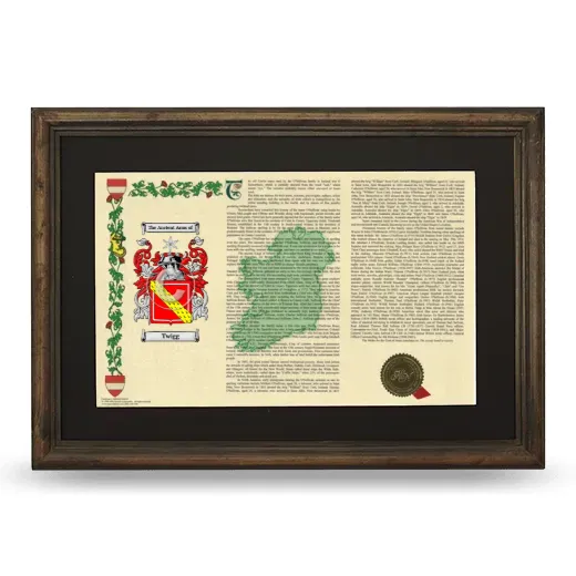 Twigg Deluxe Armorial Landscape Framed - Brown