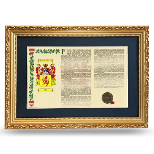Tye Deluxe Armorial Landscape Framed - Gold