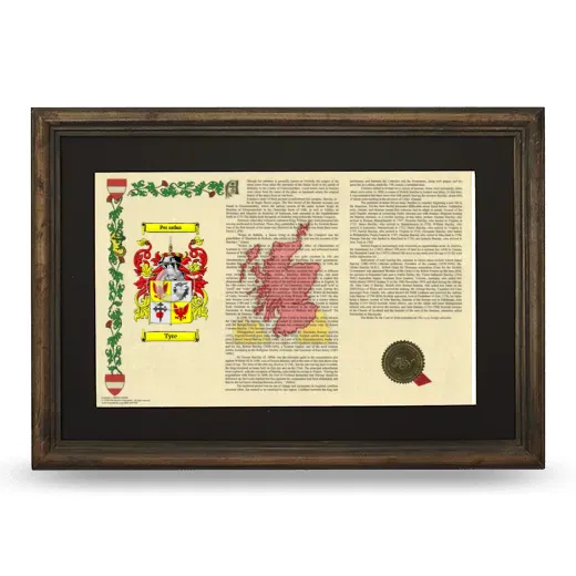 Tyre Deluxe Armorial Landscape Framed - Brown
