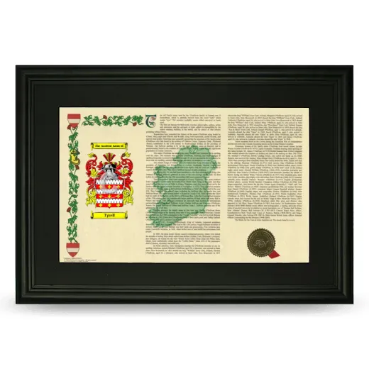 Tyrell Deluxe Armorial Landscape Framed- Black