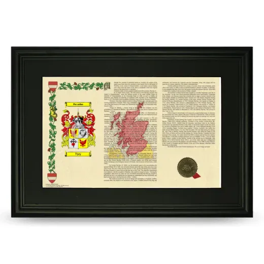 Tyry Deluxe Armorial Landscape Framed- Black