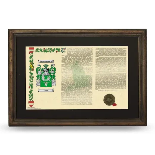 Tyson Deluxe Armorial Landscape Framed - Brown