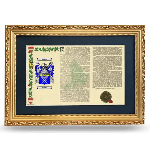Uddin Deluxe Armorial Landscape Framed - Gold
