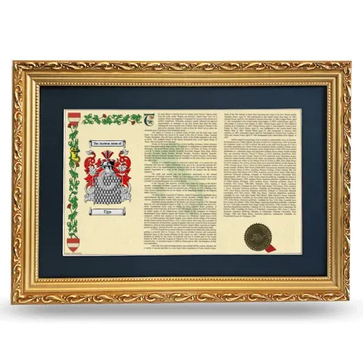 Ugo Deluxe Armorial Landscape Framed - Gold