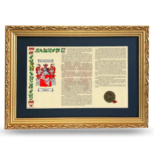 Ungarer Deluxe Armorial Landscape Framed - Gold