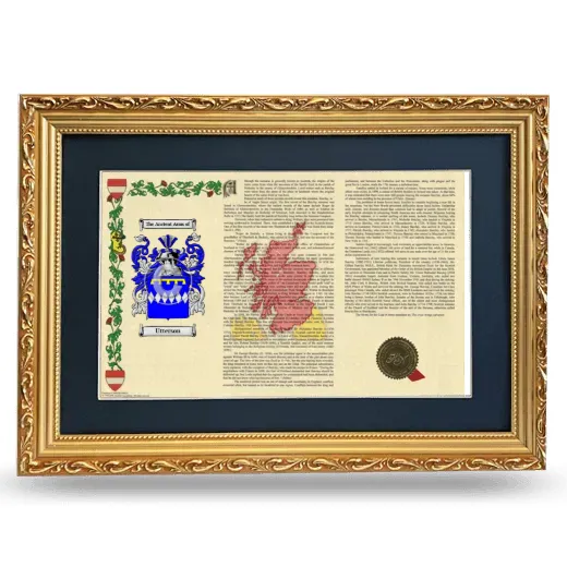 Utterson Deluxe Armorial Landscape Framed - Gold