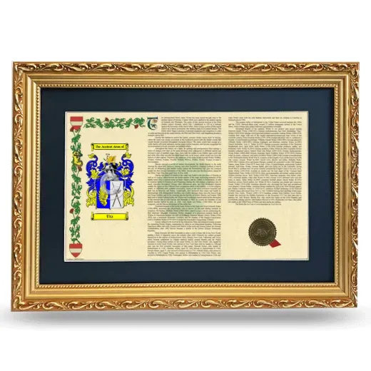 Utz Deluxe Armorial Landscape Framed - Gold