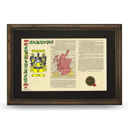 Vaill Deluxe Armorial Landscape Framed - Brown