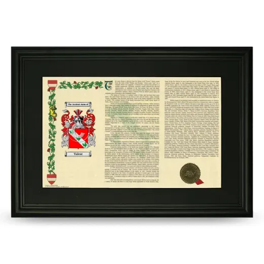 Valent Deluxe Armorial Landscape Framed- Black