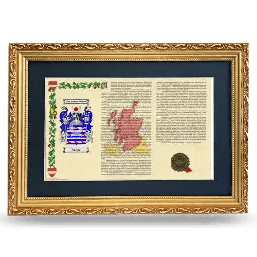 Valine Deluxe Armorial Landscape Framed - Gold