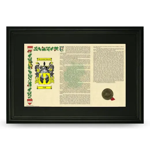 Valk Deluxe Armorial Landscape Framed- Black