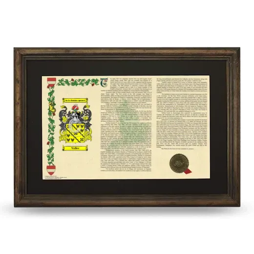 Vallee Deluxe Armorial Landscape Framed - Brown