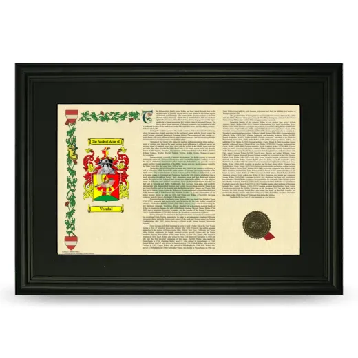 Vandal Deluxe Armorial Landscape Framed- Black