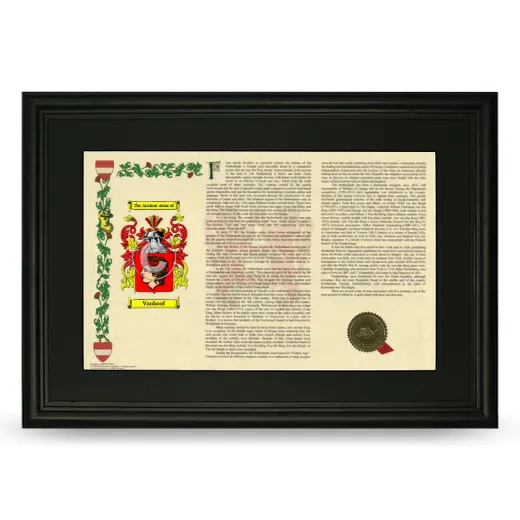 Vanhoof Deluxe Armorial Landscape Framed- Black