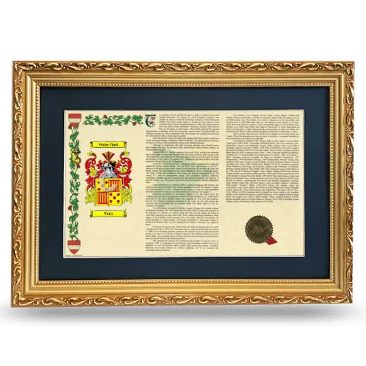 Vara Deluxe Armorial Landscape Framed - Gold