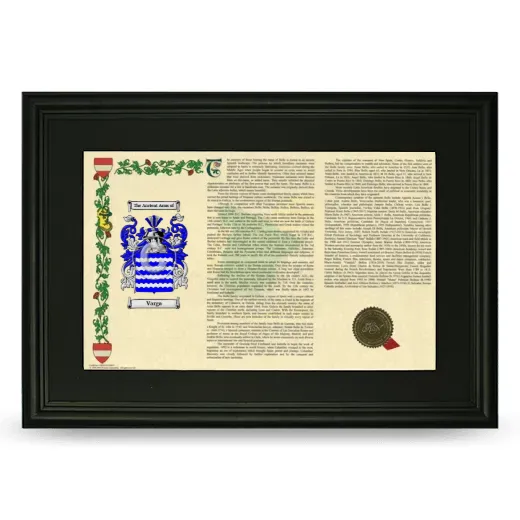 Varga Deluxe Armorial Landscape Framed- Black
