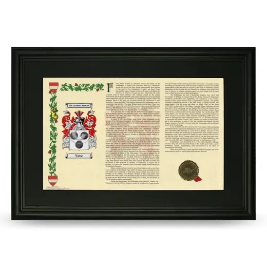 Vasse Deluxe Armorial Landscape Framed- Black