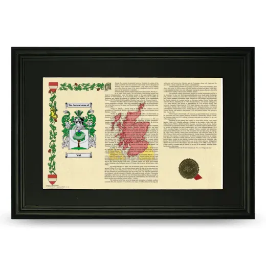 Vat Deluxe Armorial Landscape Framed- Black