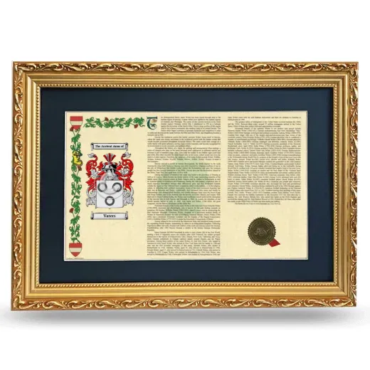 Vaters Deluxe Armorial Landscape Framed - Gold