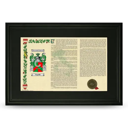 Veguilla Deluxe Armorial Landscape Framed- Black
