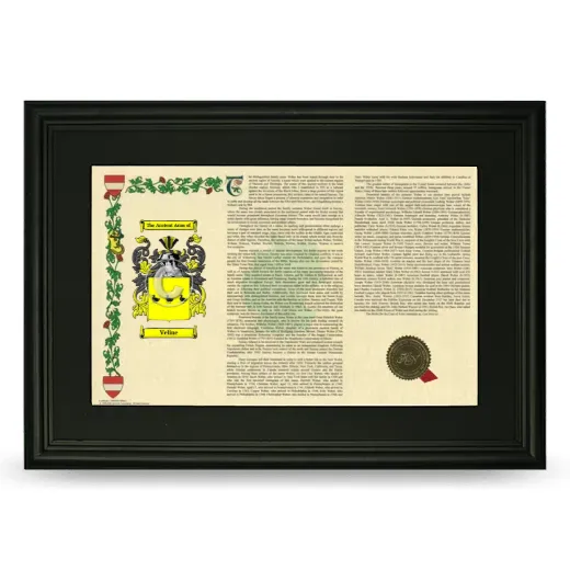 Veline Deluxe Armorial Landscape Framed- Black