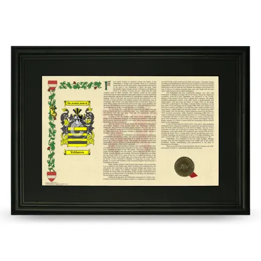 Velthoven Deluxe Armorial Landscape Framed- Black