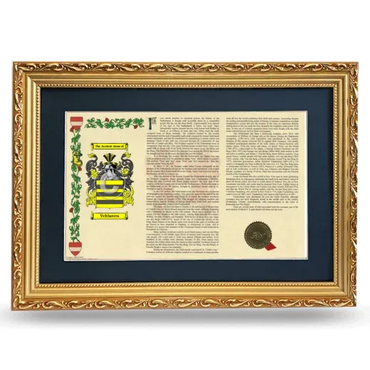 Velthoven Deluxe Armorial Landscape Framed - Gold