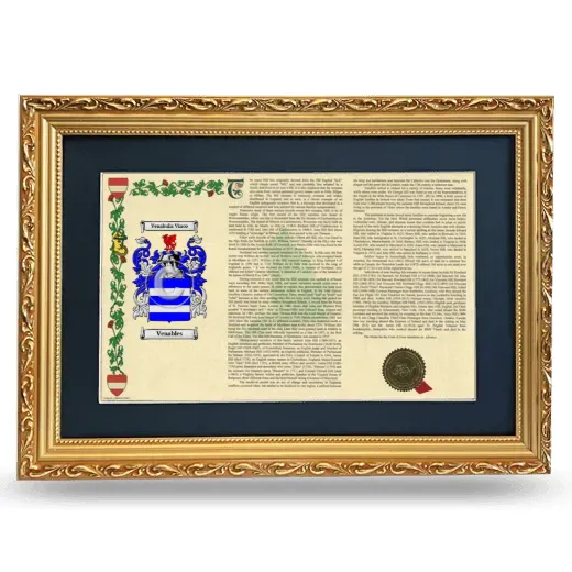 Venables Deluxe Armorial Landscape Framed - Gold